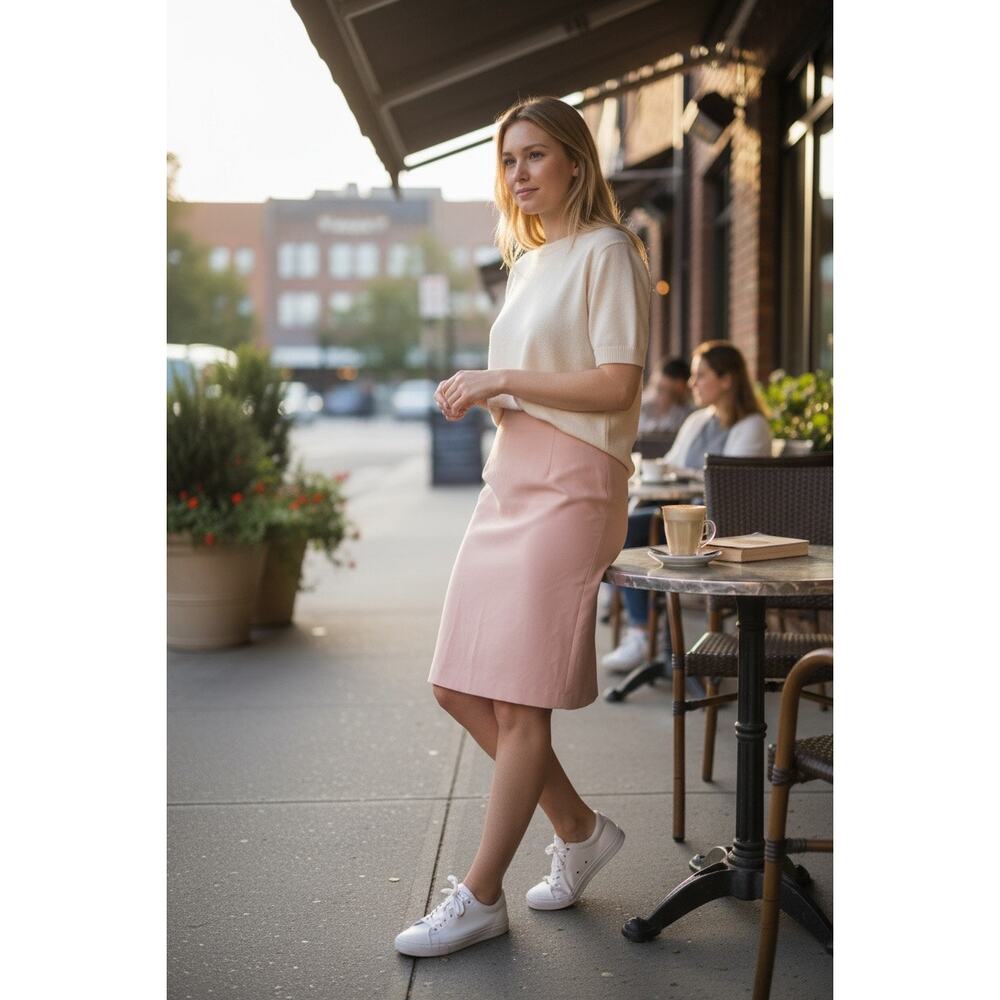 Pink Georgiou Pencil Skirt Size 12 - Picture 6 of 6